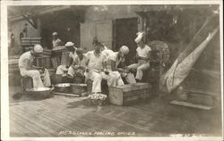 Mess Cooks Peeling Spuds Postcard