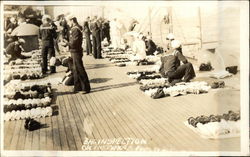 U.S.S. Texas - Bag Inspection Navy Postcard Postcard