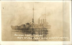 German Light-Cruiser Navy Postcard Postcard