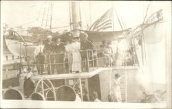 Sailors On Ship With Women Navy Postcard Postcard