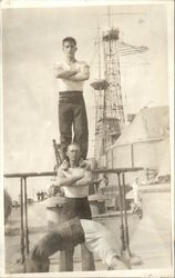 USS Texas Navy Gymnasts Postcard