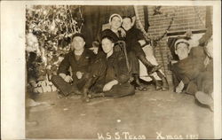 U.S.S. Texas, Xmas 1917 Navy Postcard Postcard