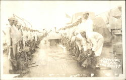 Inspecting the Landing Party - Sailors on Deck Postcard