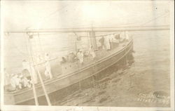 U.S.S. Texas - Steam Launch Postcard