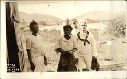 Sailors and Native Women, Culebra, PR Postcard