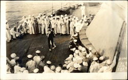 U.S.S. Texas - Boxing Exhibition Navy Postcard Postcard