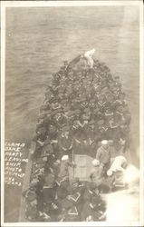 U.S.S. Texas Sailors leaving ship Navy Postcard Postcard