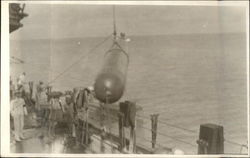 Loading Torpedo on USS Texas Postcard