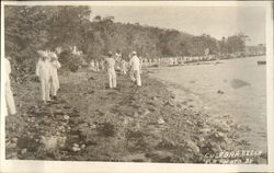 Sailors on the Beach, Culebra, PR Navy Postcard Postcard