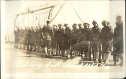 U.S.S. Texas - Military Drill Navy Postcard Postcard