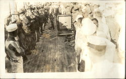 Sailors and Marines Aboard USS Texas Navy Postcard Postcard