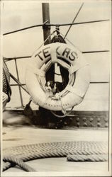 U.S.S. Texas - Life Preserver Navy Postcard Postcard