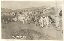 USS Texas Sailors Ashore Postcard