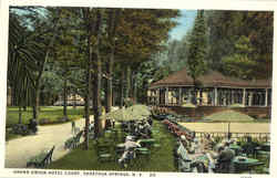 Grand Union Hotel Court Saratoga Springs, NY Postcard Postcard