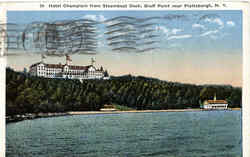 Hotel Champlain From Steamboat Dock, Bluff Point Postcard