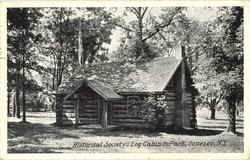 Historical Society's Log Cabin In Park Geneva, NY Postcard Postcard