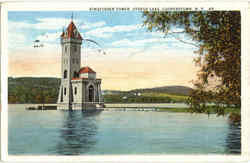 Kingfisher Tower, Otsego Lake Cooperstown, NY Postcard Postcard