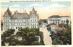 State Capitol And New Educational Building Albany, NY Postcard Postcard