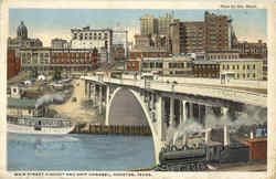 Main Street Viaduct And Ship Channel Postcard