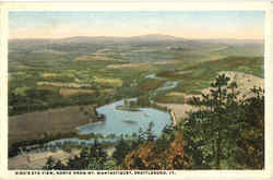 Bird's Eye View North From Mt. Wantastiquet Postcard