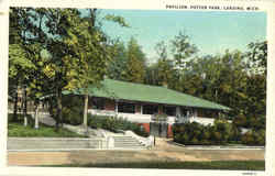 Pavilion , Potter Park Lansing, MI Postcard Postcard