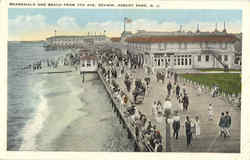 Broadwalk And Beach From 7th Ave Asbury Park, NJ Postcard Postcard