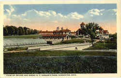 View Of Bridge And Barns O. C. Barber's Farm Postcard