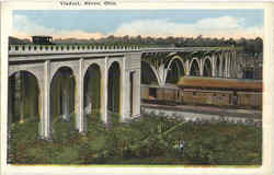 Viaduct Akron, OH Postcard Postcard