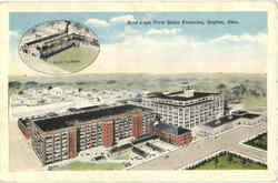 Bird's Eye View Delco Factories Postcard