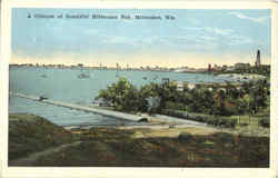 A Glimpse Of Beautiful Milwaukee Bay Wisconsin Postcard Postcard