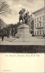 Sherman Monument Plaza Postcard