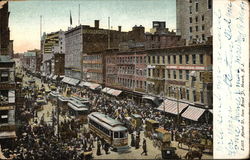 Market Street from Broad Street Newark, NJ Postcard Postcard