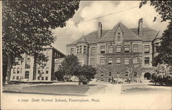 View of State Normal School and Grounds Framingham, MA Postcard Postcard