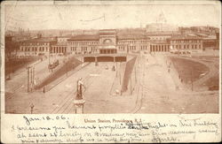 Birds Eye View of Union Station Postcard