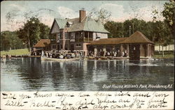 Boat Hosue, William's Park - Water View Providence, RI Postcard Postcard