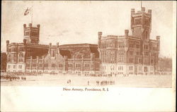 The New Armory and Grounds Postcard