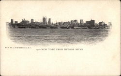 View of New York from the Hudson River Postcard