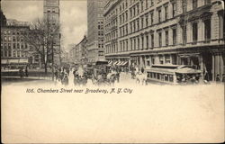 Chambers Street near Broadway New York, NY Postcard Postcard