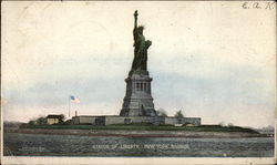 Statue of Liberty in New York Harbor Postcard