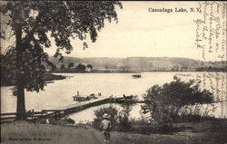 Cassadaga Lake New York Postcard Postcard