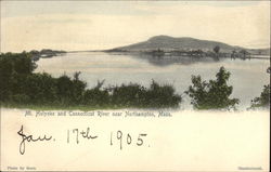 Mt Holyoke and Connecticut River Northampton, MA Postcard Postcard