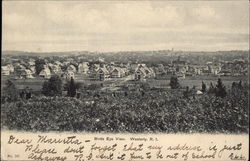 Bird's Eye View of Town Westerly, RI Postcard Postcard