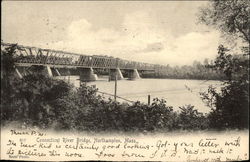 Connecticut River Bridge Northampton, MA Postcard Postcard