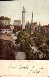 Mount Vernon Place Baltimore, MD Postcard Postcard