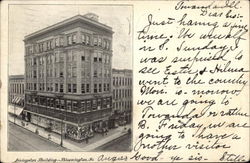 Street View of Livingston Building Postcard