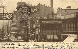 View of Grand Avenue, West from Third Street Postcard