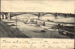 Levee and Bridge St. Louis, MO Postcard Postcard