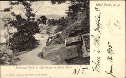 Flirtation Walk and Lighthouse on Gee's Point West Point, NY Postcard Postcard