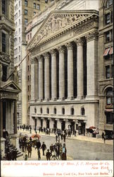 Stock Exchange & Office of Mess. JP Morgan & Company New York, NY Postcard Postcard