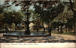 Fountain at Williams Memorial Park Postcard